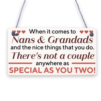 Gifts For NAN And GRANDAD Hängeschild Thank You Gift Keespake Family Sign