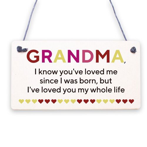 Handmade Plaque Birthday Christmas Gift for Grandma Loving Thoughtful Present