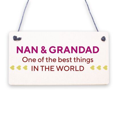 Nan y abuelo Regalos de cumpleaños de Navidad Placa Regalos para abuelos GRACIAS