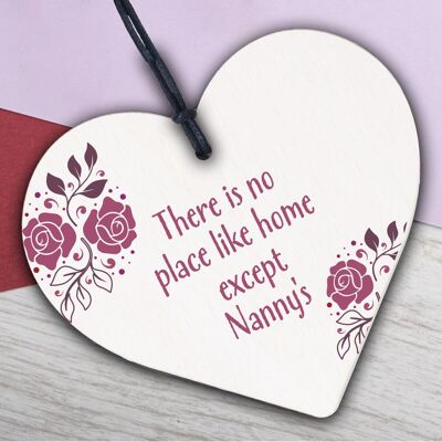 Regali di compleanno di Natale per tata Nan, cartello a forma di cuore in legno da appendere, ricordo di casa