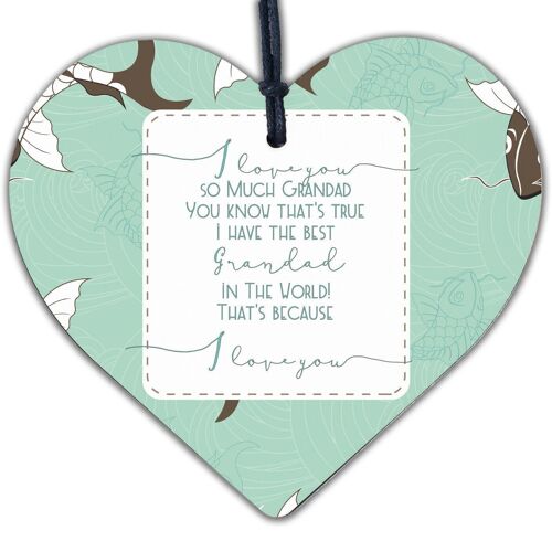 Thank You Grandad Gift For Birthday Christmas Heart Keepsake Grandparent Gifts