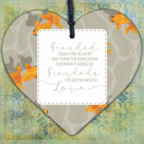 Novelty Thank You Gift For Grandad Engraved Heart Birthday Christmas Gift