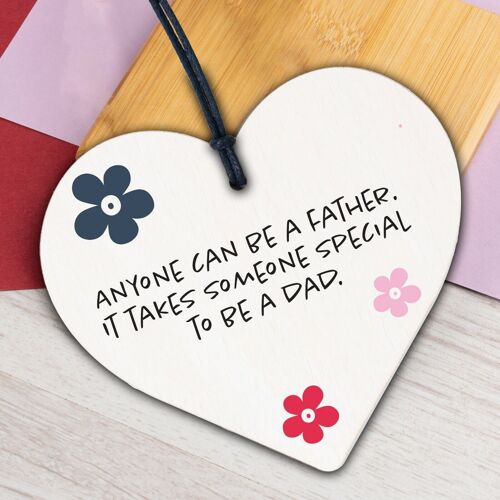 Novelty Step Dad Gifts For Fathers Day Gifts Funny Gift Ideas Wooden Heart Sign
