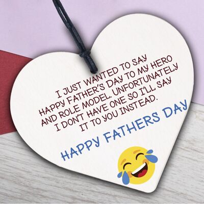 Funny Fathers Day Gift Joker Funny Fathers Day Card Wood Heart Dog Gifts