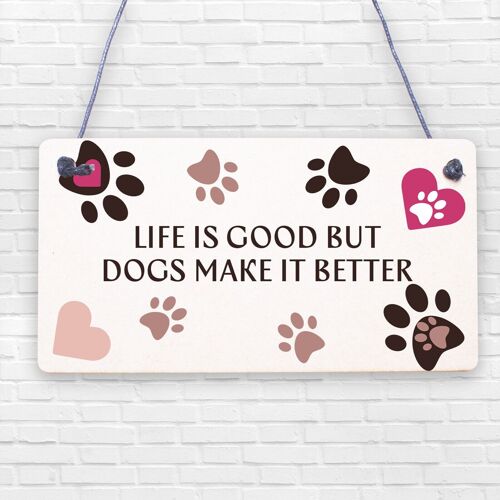 Funny Dog Signs For Home Hanging Wall Plaque Sign Xmas Gift For Dog Lovers