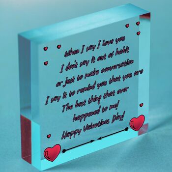 Carte de Saint-Valentin douce avec citation pour lui, son petit ami, petite amie, mari – Sac inclus 4