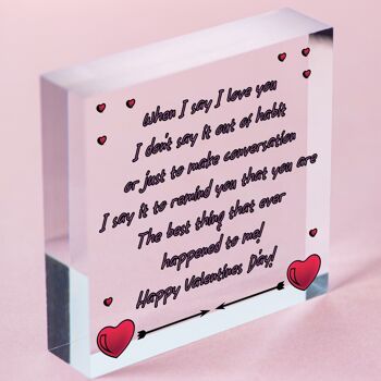 Carte de Saint-Valentin douce avec citation pour lui, son petit ami, petite amie, mari – Sac non inclus 5