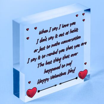Carte de Saint-Valentin douce avec citation pour lui, son petit ami, petite amie, mari – Sac non inclus 6