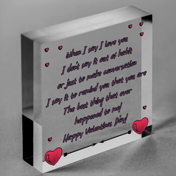 Carte de Saint-Valentin douce avec citation pour lui, son petit ami, petite amie, mari – Sac non inclus 7