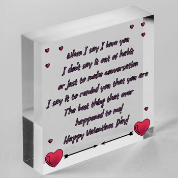 Carte de Saint-Valentin douce avec citation pour lui, son petit ami, petite amie, mari – Sac non inclus 8