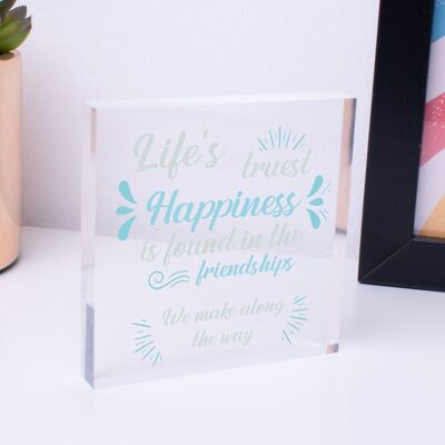 SOULMATE Cadeau Bloc Acrylique Plaques Meilleur Ami Anniversaire Cadeaux Saint Valentin - Sac Non Inclus