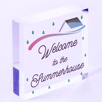 Bienvenue au Summerhouse Sign New Home Gift Friendship Gift Home Decor - Sac inclus 2