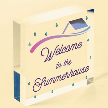 Bienvenue au Summerhouse Sign New Home Gift Friendship Gift Home Decor - Sac inclus 6