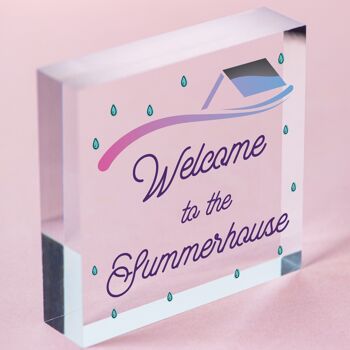 Bienvenue au Summerhouse Sign New Home Gift Friendship Gift Home Decor - Sac inclus 7