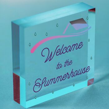 Bienvenue au Summerhouse Sign New Home Gift Friendship Gift Home Decor - Sac inclus 8