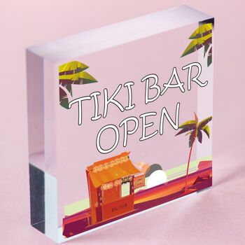 Tiki – panneau ouvert de Bar, nouveauté, panneau suspendu pour la maison, le jardin, le Bar à Cocktail, sac non inclus 3
