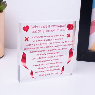 Placa conmemorativa del regalo del día de San Valentín para el regalo conmemorativo del corazón de madera del marido y la esposa - Bolsa incluida