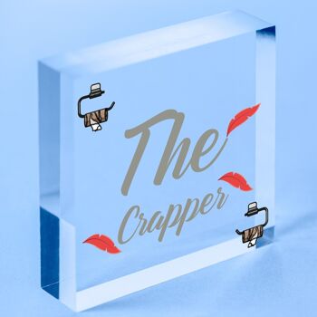 The Crapper Shabby Chic Panneaux et plaques de salle de bain fantaisie humoristique – Sac inclus 4