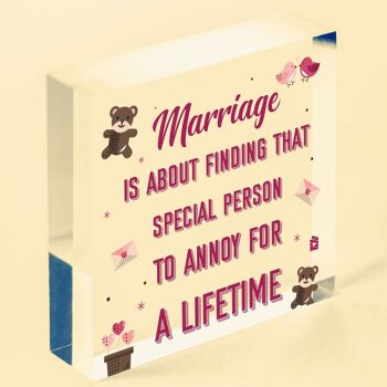 Cadeau d'anniversaire de mariage, plaque murale en forme de cœur en bois, cadeau pour mari et femme, sac non inclus 6