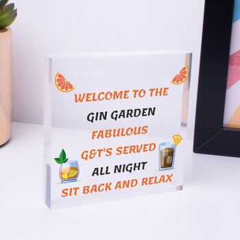 Bienvenue au Gin Garden à suspendre pour maison, bar, pub, cadeau pour elle – Sac non inclus 1