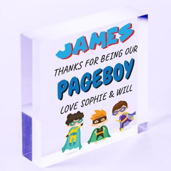 Superhero Page Boy Usher Gift Page personnalisée Boy Merci Cadeaux Garçons Enfants - Sac inclus 2