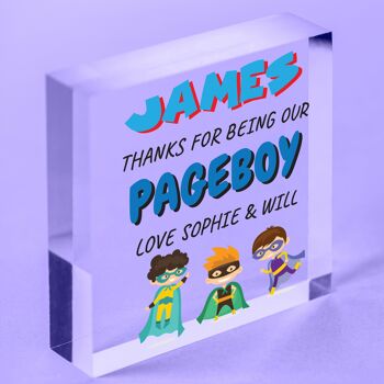 Superhero Page Boy Usher Gift Page personnalisée Boy Merci Cadeaux Garçons Enfants - Sac inclus 3
