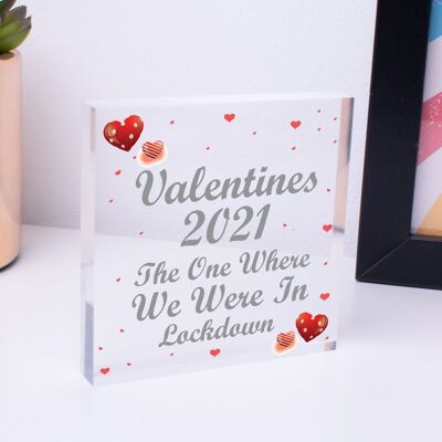 Valentinstag im Lockdown Neuheit Holzherz Geschenk für Freund Freundin – Tasche inklusive