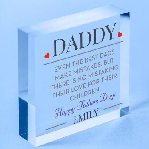 Personalised Day You Became My Daddy Gifts From Son Daughter Baby Christmas - Bag Not Included