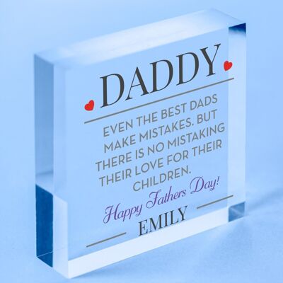 Personalised Day You Became My Daddy Gifts From Son Daughter Baby Christmas - Bag Included