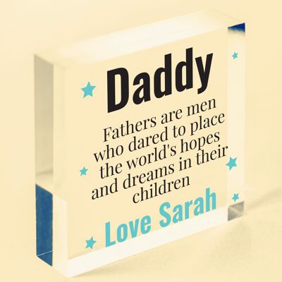 Regalos de Navidad personalizados con texto "I Love You Daddy" de hija, hijo, bebé, niña, bolsa no incluida