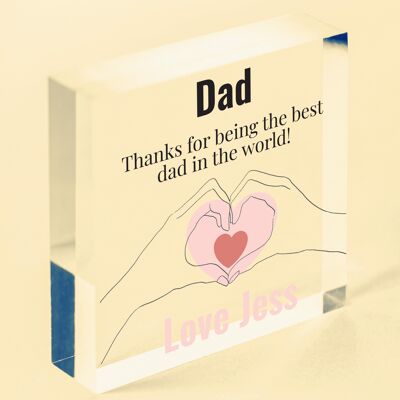 Personalised Daddy and Son Daughter Child Christmas Daddy Holding Hands Gifts - Bag Not Included