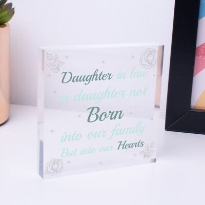 Son And Daughter In Law Wedding Day Birthday Christmas GIFTS Wood Heart Plaque - Bag Not Included