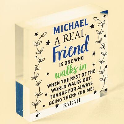 Regalo de amistad personalizado para su mejor amiga presenta pensando en tu amiga - Bolsa incluida