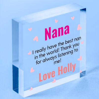 Nanny Love You To The Moon And Back Cadeaux personnalisés pour nounou maman grand-mère Nana – Sac non inclus