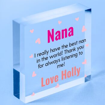 Nanny Love You To The Moon And Back Cadeaux personnalisés pour nounou maman grand-mère Nana – Sac inclus 1