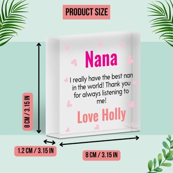 Nanny Love You To The Moon And Back Cadeaux personnalisés pour nounou maman grand-mère Nana – Sac inclus 2