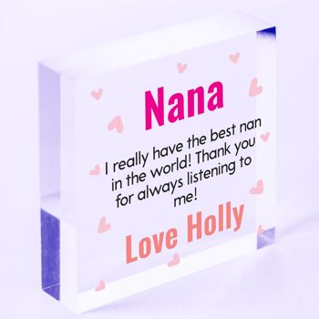 Nanny Love You To The Moon And Back Cadeaux personnalisés pour nounou maman grand-mère Nana – Sac inclus 3