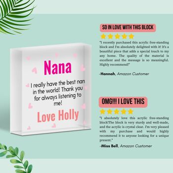 Nanny Love You To The Moon And Back Cadeaux personnalisés pour nounou maman grand-mère Nana – Sac inclus 4