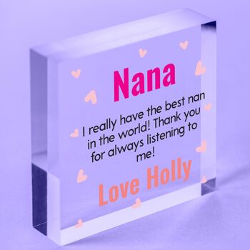 Nanny Love You To The Moon And Back Cadeaux personnalisés pour nounou maman grand-mère Nana – Sac inclus 5