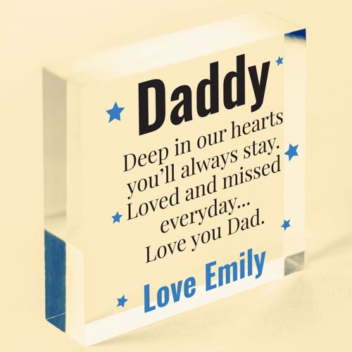 Personalised Fathers Day Thinking Of You Dad Memorial Dad Grandad Remembrance - Bag Not Included