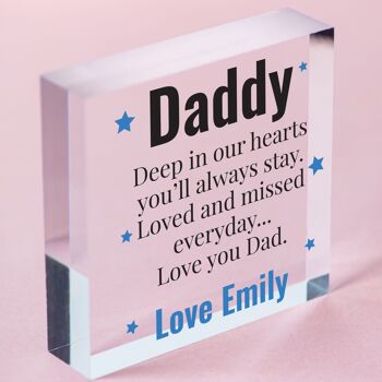 Fête des Pères personnalisée Thinking Of You Dad Memorial Dad Grandad Remembrance - Sac inclus 6