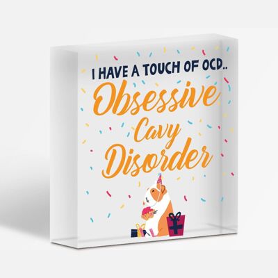 OCD Cochon d'Inde Cavy Lover Funny Hutch Friendship Plaque Suspendue Idée Cadeau Signe – Sac Non Inclus