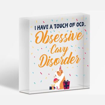 OCD Cochon d'Inde Cavy Lover Funny Hutch Friendship Plaque Suspendue Idée Cadeau Signe – Sac Non Inclus 1