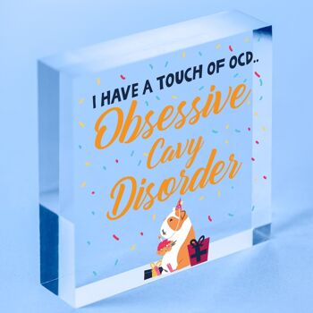 OCD Cochon d'Inde Cavy Lover Funny Hutch Friendship Plaque Suspendue Idée Cadeau Signe – Sac Non Inclus 2