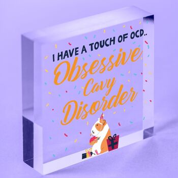 OCD Cochon d'Inde Cavy Lover Funny Hutch Friendship Plaque Suspendue Idée Cadeau Signe – Sac Non Inclus 3