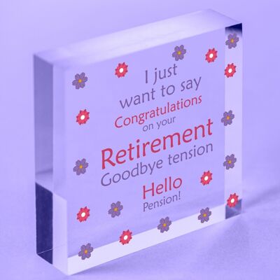 Novelty Retirement Gift for Him Her Colleague Good Luck Leaving Gift Keepsake - Bag Not Included