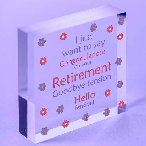 Novelty Retirement Gift for Him Her Colleague Good Luck Leaving Gift Keepsake - Bag Included