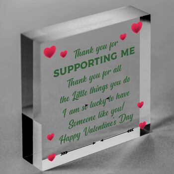 Cadeau spécial de plaque de coeur en bois de Saint-Valentin pour le cadeau de femme de mari pour lui - sac inclus 7