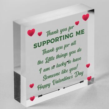 Cadeau spécial de plaque de coeur en bois de Saint-Valentin pour le cadeau de femme de mari pour lui - sac inclus 8