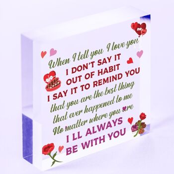 Plaque d'amour spéciale, cadeaux d'anniversaire pour petite amie, petit ami, cadeau pour mari et femme, sac inclus 7